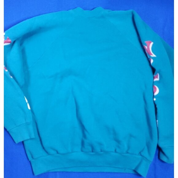 Vintage Taz Refuses To Play Well With Others Wild Thing Sweatshirt L 1995 Teal - Picture 14 of 15